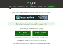 Tablet Screenshot of nodejs.org